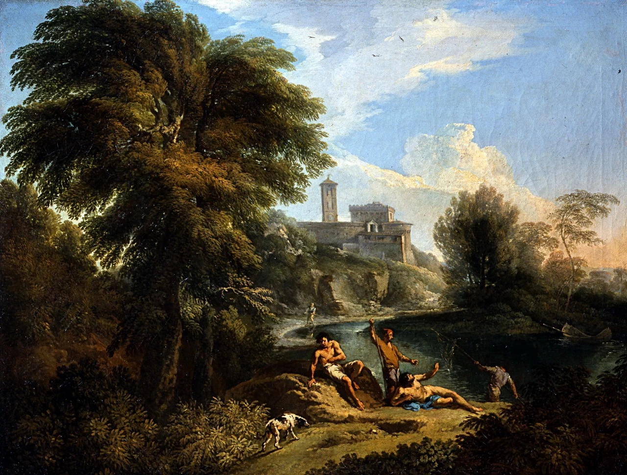 Paesaggio con figure e una rocca - Museo di casa Martelli, Firenze